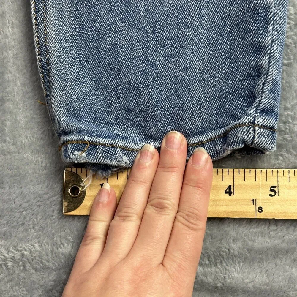 Tinseltown Womens Jeans Sz. 1 Distressed Straight Leg Medium Wash - Picture 12 of 16